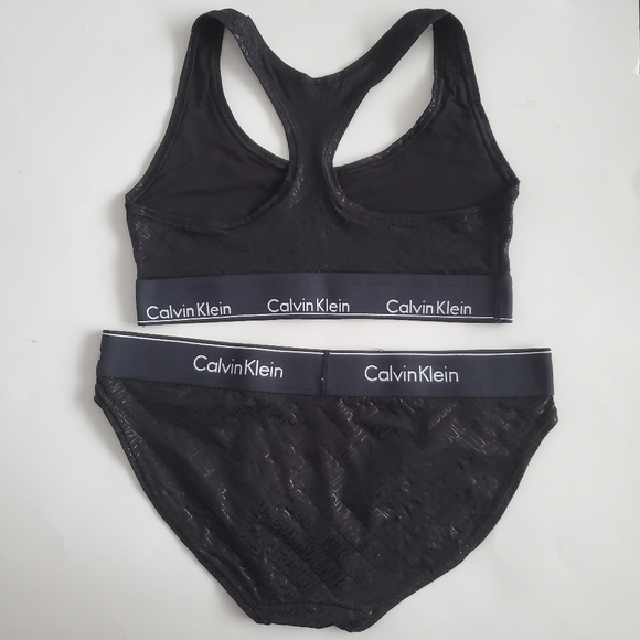 Calvin Klein Bralette & Bikini Set, Black, Medium - Picture 2 of 9